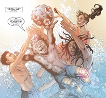 Джарая Син играет с детьми Роуков