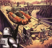 Т2-В ведёт бой с отрядом штурмовиков