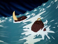 Манго выбрасывает за борт рунские камни