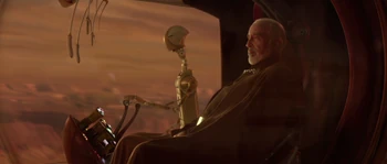 Граф Дуку и его дроид-пилот FA-4.