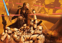 Джедай защищает своих  во время .