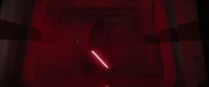 В соответствии с ситхской традицией Дарт Вейдер подверг кровотечению кайбер-кристалл светового меча убитого им джедая, что придало его клинку алый оттенок