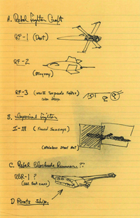 Starships sketches of Lucas