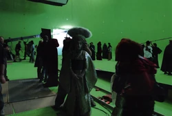 Киша Касл-Хьюз на съёмочной площадке