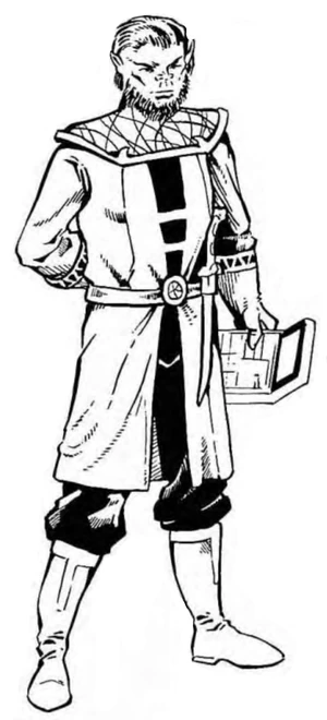  с резным кинжалом из клюва ганджуко на поясе