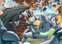 Гривус на поле боя.