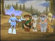 Компания эвоков знакомится с Гонстером