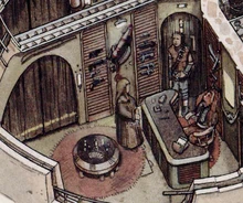 Чалмун беседует с Акменой в своём кабинете