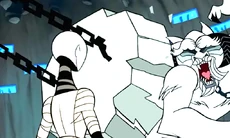 Гигантский Флог убивает вампу.