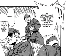 Немет докладывает капитану Ниде, что «Сокол» скрылся