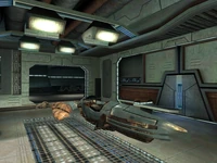 Один из отсеков обслуживания в гараже.