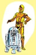 Дроиды, пришедшие на смену Люку Скайуокеру на «марке» обложки