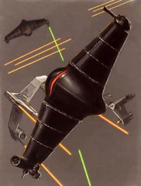 Истребители «E-wing» ведут бой с теневыми дроидами