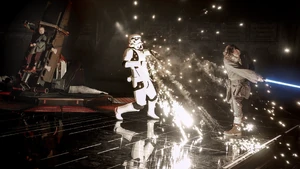 Оби-Ван Кеноби вызволяет Лею из крепости Инквизитория