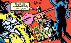 Первое появление дроидов R2-D2 и C-3PO в комиксе «Звёздные войны, выпуск 1».