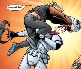 Kaye kills stormtrooper