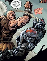Glaive punches Durge