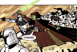 Ундули ведет солдат-клонов на Надиеме