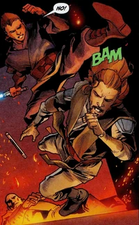 Ксанатос переходит на темную сторону и нападает на Квай-Гона