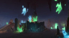 A crystal cave on Tython TOR