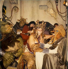 Клер Дэйвенпорт на съёмочной площадке «Возвращения джедая»