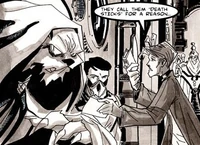 Элан убеждает Зондера и Дрейка во вреде палочек смерти.