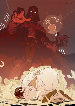 Дроид-дознаватель допрашивает Лею Органу