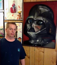 Келли Дикерсон с картиной Маршалла Эрисмана.