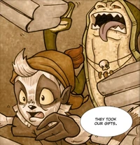 Таб убегает от агрессивного аманина