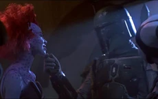 Боба Фетт заигрывает с Ристалл во дворце Джаббы