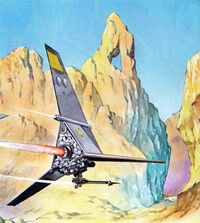 Скайхоппер Фиксера приближается к Каменной игле