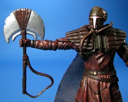 Мифозавровая секира в руке Мандалора Неукротимого