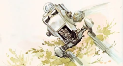 AT-ST получает камнем в кабину