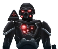 Вид спереди на тёмного солдата фазы II