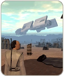 Стоер Килос наблюдает за имперским транспортным кораблём