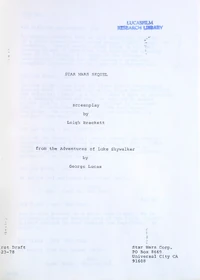 Титульный лист сценария Ли Брэкетт