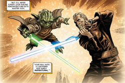 Yoda Dooku dueling demo