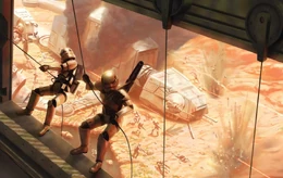  используют канаты, чтобы присоединиться к бою