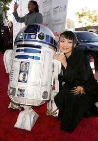 Bai Ling and R2-D2