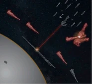 Battle of Jakku SWBtChtG Stage 4.jpg (105 Кб) Стадия 4: «Наказание» капитана Гроффа таранит линейный корабль «Дружба» и повреждает «Согласие»