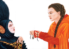 Amidala lends her amulet to Sabe