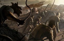 Бунта ведёт своих рабов в бой.