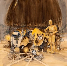 Дроиды в деревне эвоков