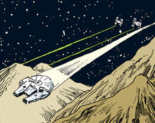 Millenium Falcon above Duroon HSSE1