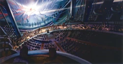 Эскиз главного зала оперного театра.