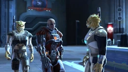 Scotia with bodyguards