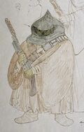 John Mollo's original 1976 design for the Jawas of Tatooine