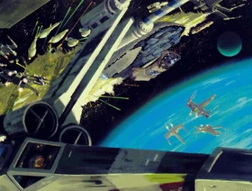 Истребители Галактического Альянса сражаются с врагом в космосе