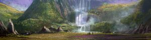 Tython concept waterfalls