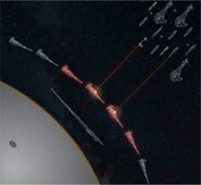 Battle of Jakku SWBtChtG Stage 1.jpg (103 Кб) Стадия 1: имперские крупные корабли прикрывают «Разоритель» после прибытия флота Новой Республики